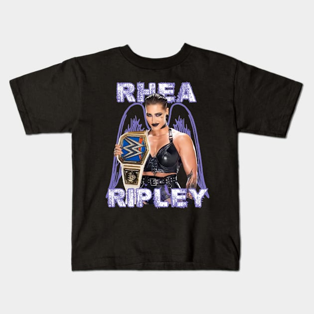 Rhea Ripley - Judgement Day Kids T-Shirt by AwkwardTurtle